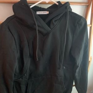 Nursing sweatshirt- black, pat pat brand